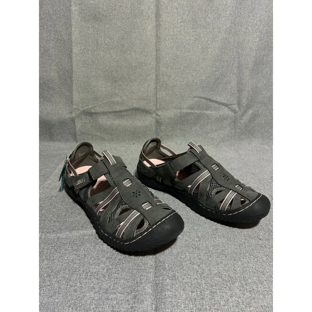 JBU Jambu Women 10W Gray Pink Mesh Water Ready‎ Sandal B3RGL50W